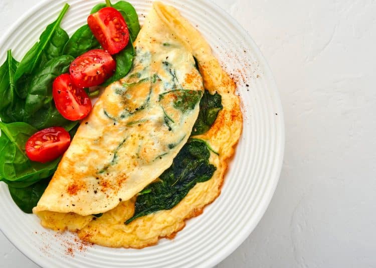 Egg White Omelette With Spinach