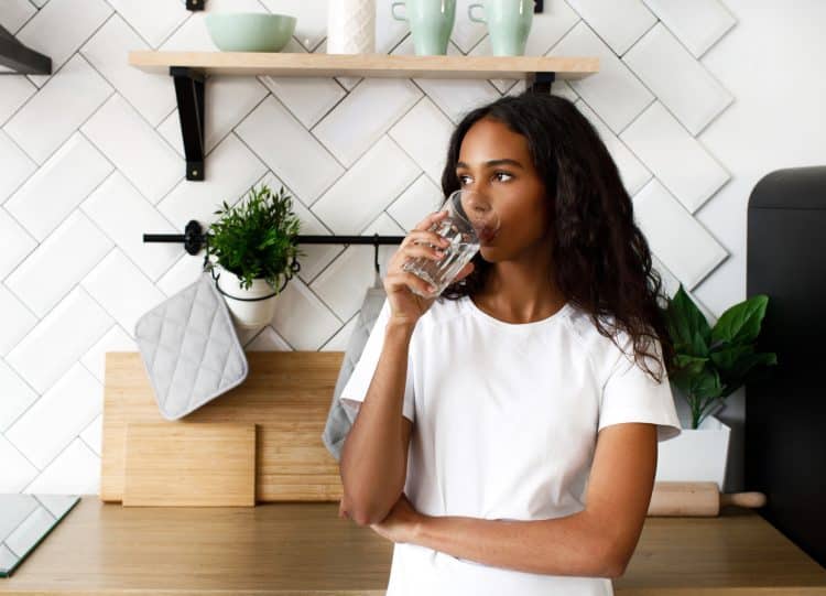 Girl Drinks Water