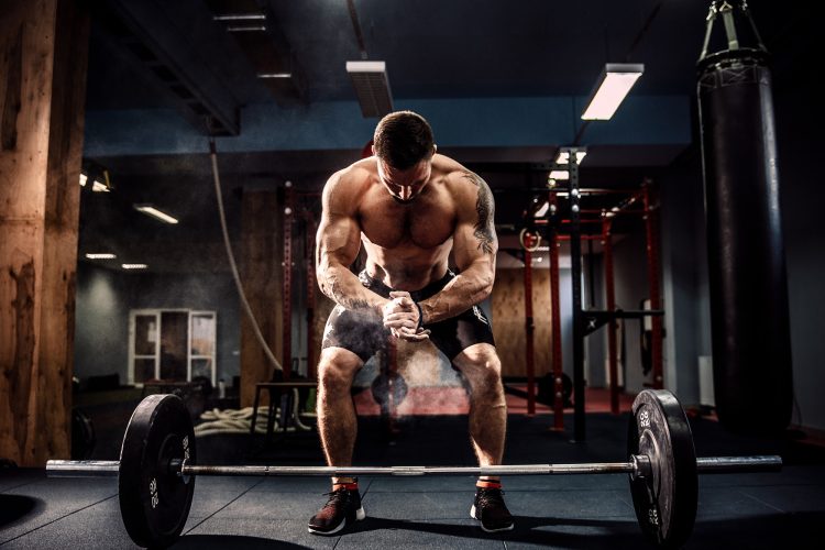 Man Preparing For Deadlift