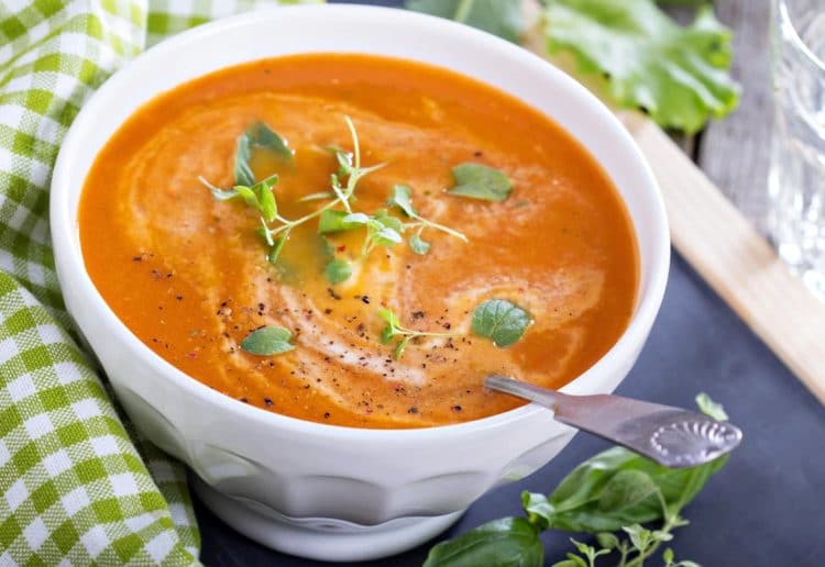 Soup In White Bowl