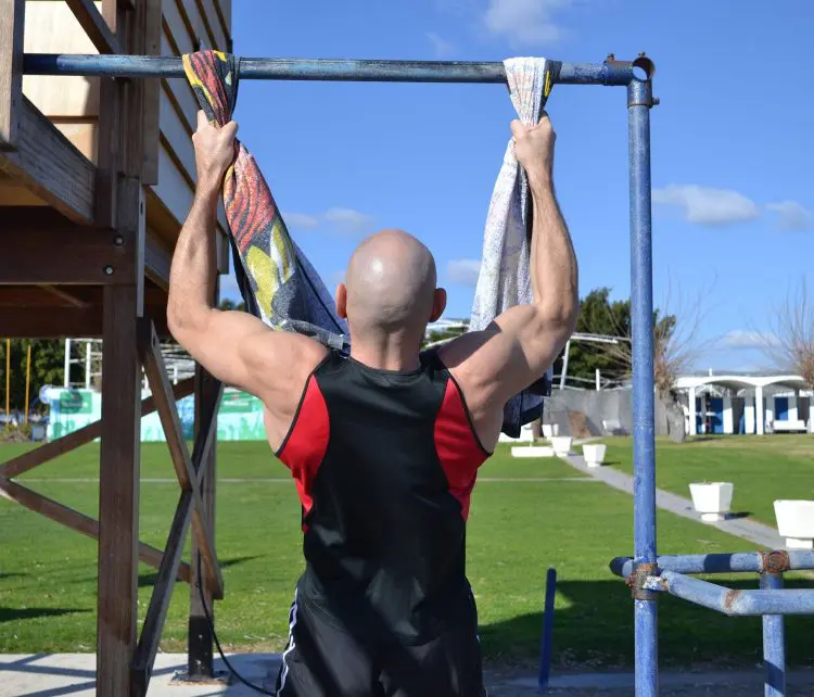 Towel grip chin-ups