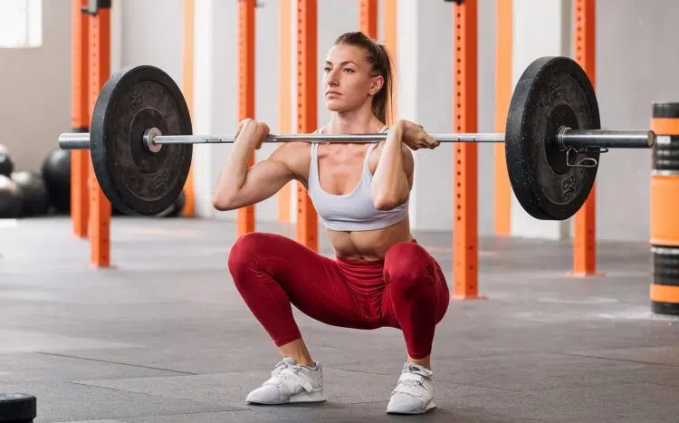 Woman Doing Front Squat